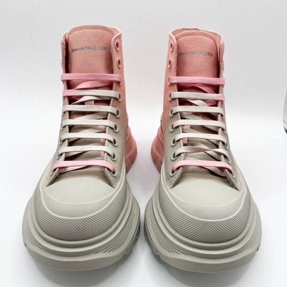 New Alexander McQueen Ombré Treadslick High-Top Sneakers, Size 37 / US 7, Displa - Picture 7 of 11